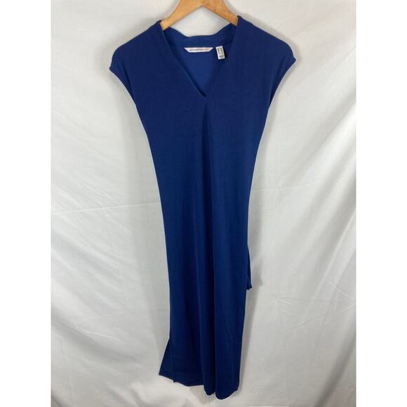 Isaac Mizrahi Live Tie Back Blue Dress Size Medium - Picture 1 of 6
